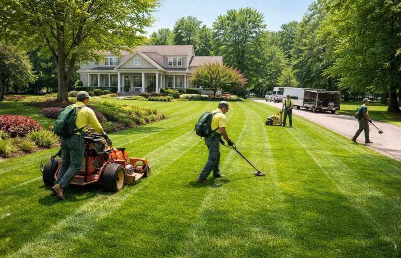 Professional lawn care and mowing