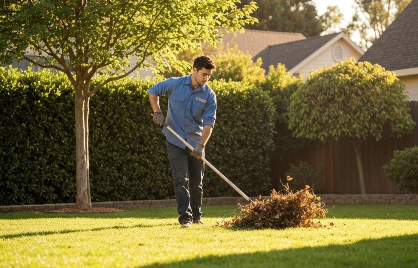 Professional yard cleanup